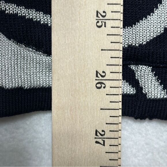 Laurel by Escada‎ Womens Cardigan Size 34  Blue Silver Italy Virgin Wool Blend - Picture 6 of 8